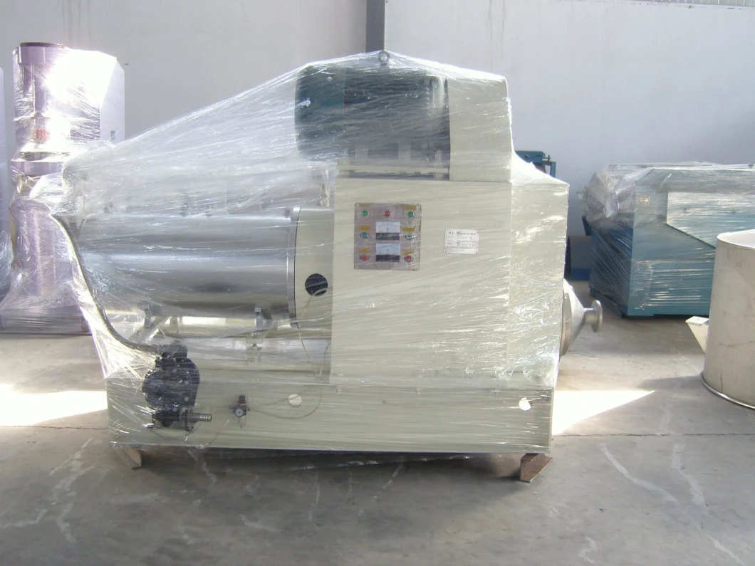 100L Big Output Pin Rod Type Horizontal Sand Bead Grinding Mill with Plastic Polyurethane Liner